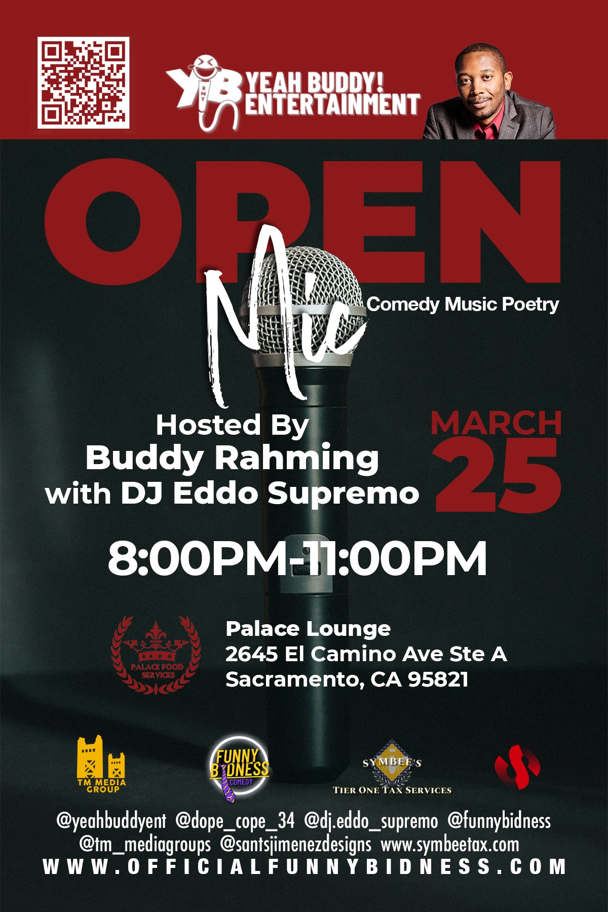 Open Mic Night at The Palace African Restaurant – Mar 25th
